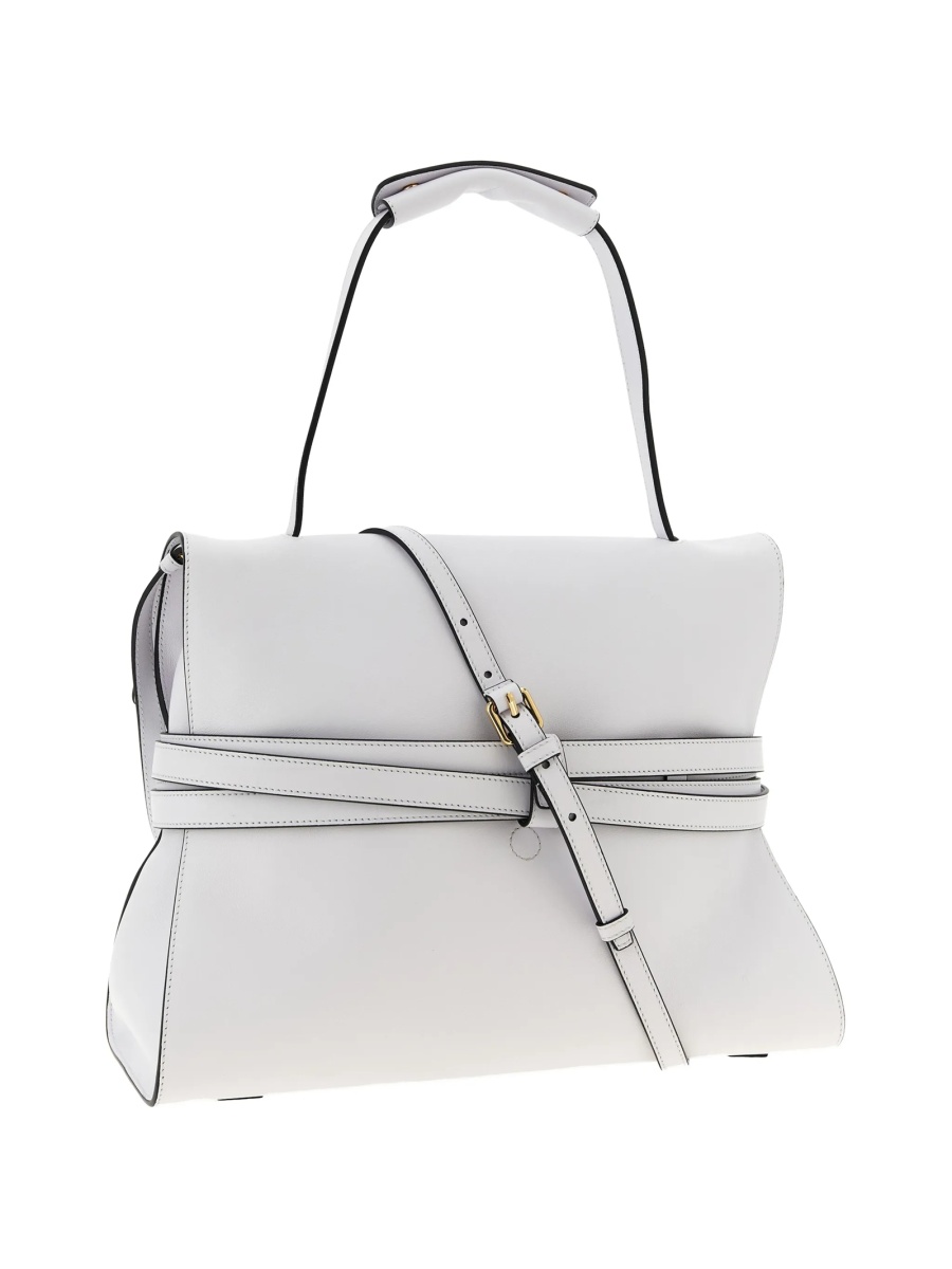 Geanta de mana Moschino alba din piele - Img 2