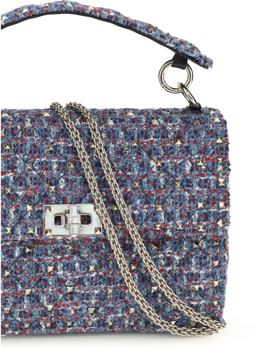 Geanta de mana Rockstud Spike Tweed Handbag - Img 4