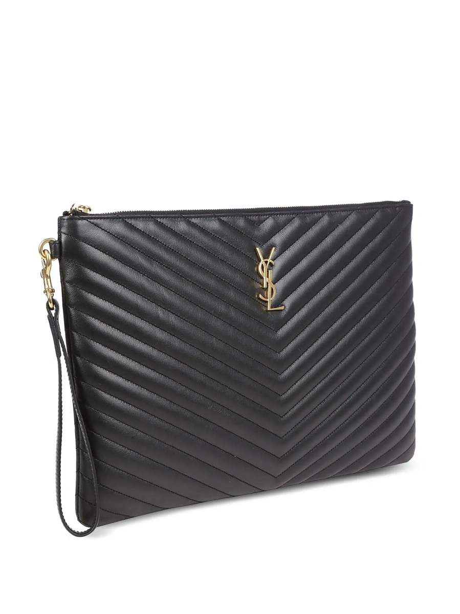 Geanta de mana Saint Laurent neagra din piele 'Jolie' - Img 5