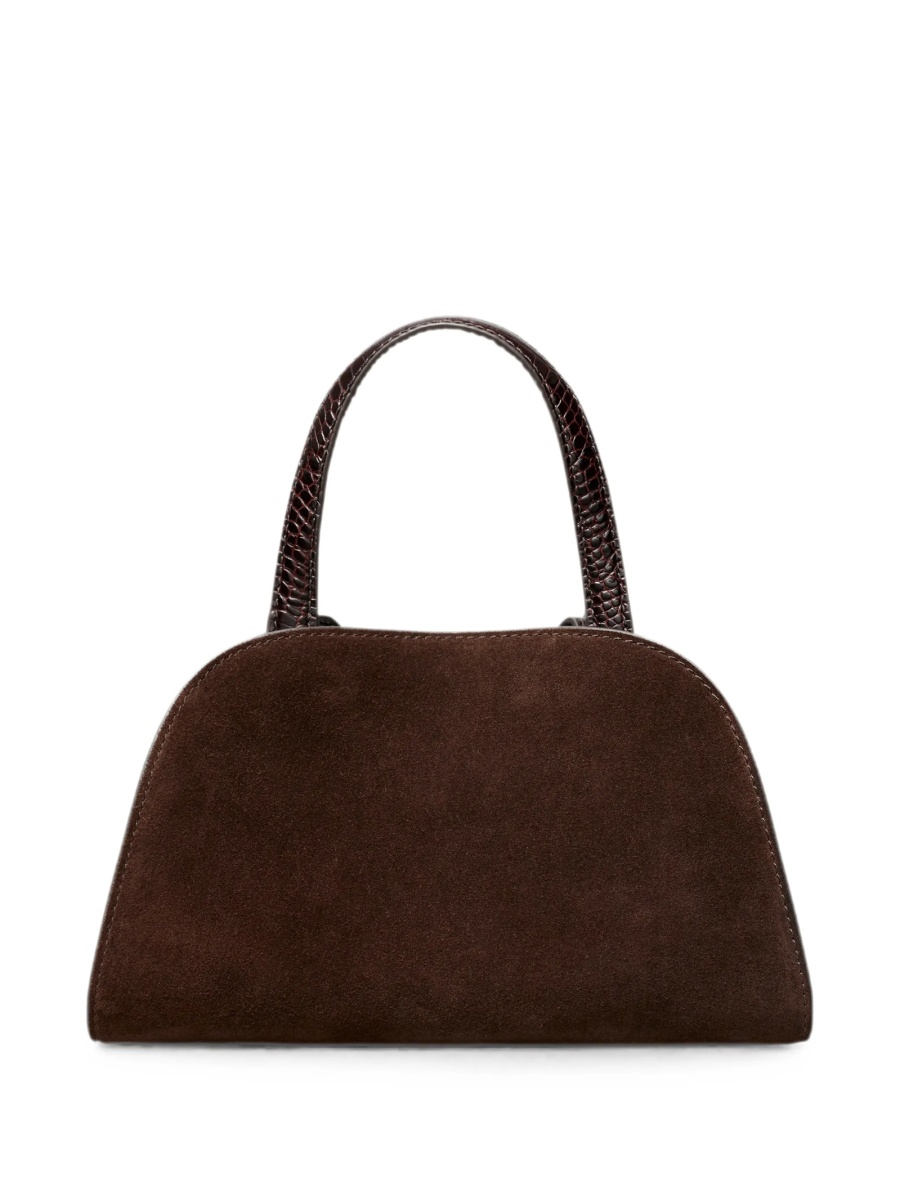 Geanta de mana Tory Burch maro din piele intoarsa - Img 2