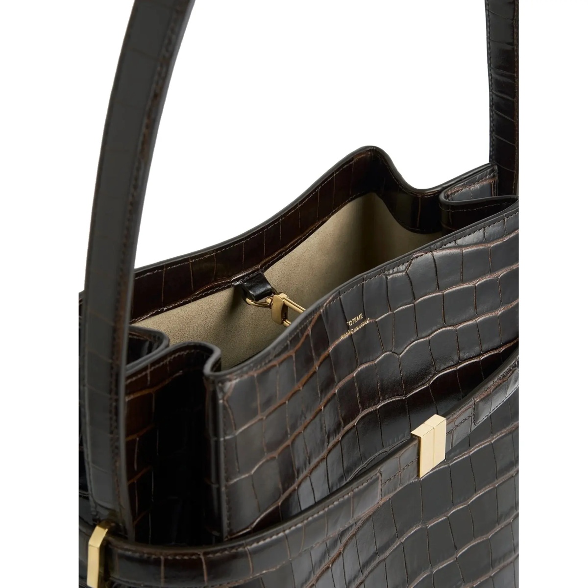 Geanta de mana TOTÊME Toteme Croc-Embossed Bucket Bag - Img 3
