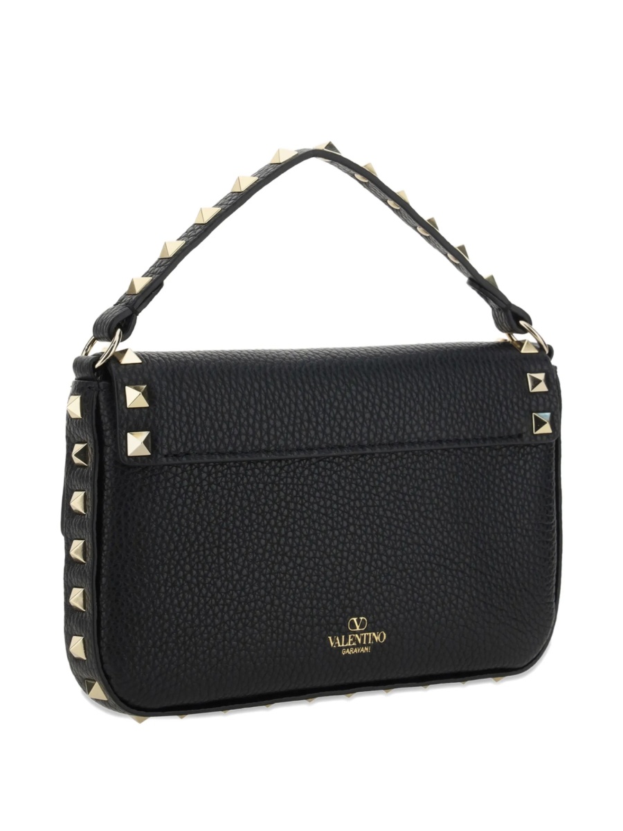 Geanta de mana Valentino Garavani Rockstud neagra din piele - Img 5