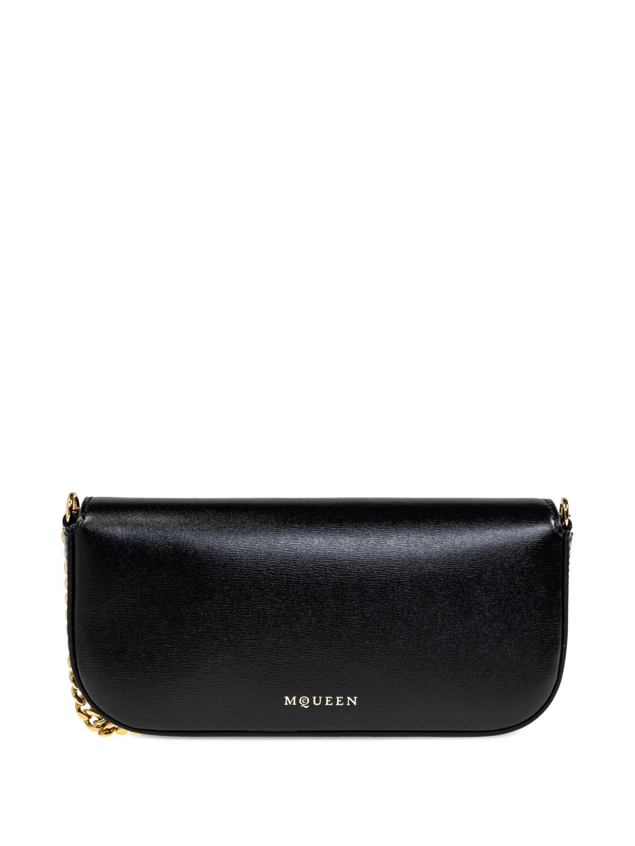 Geanta de umar Alexander McQueen neagra din piele - Img 3