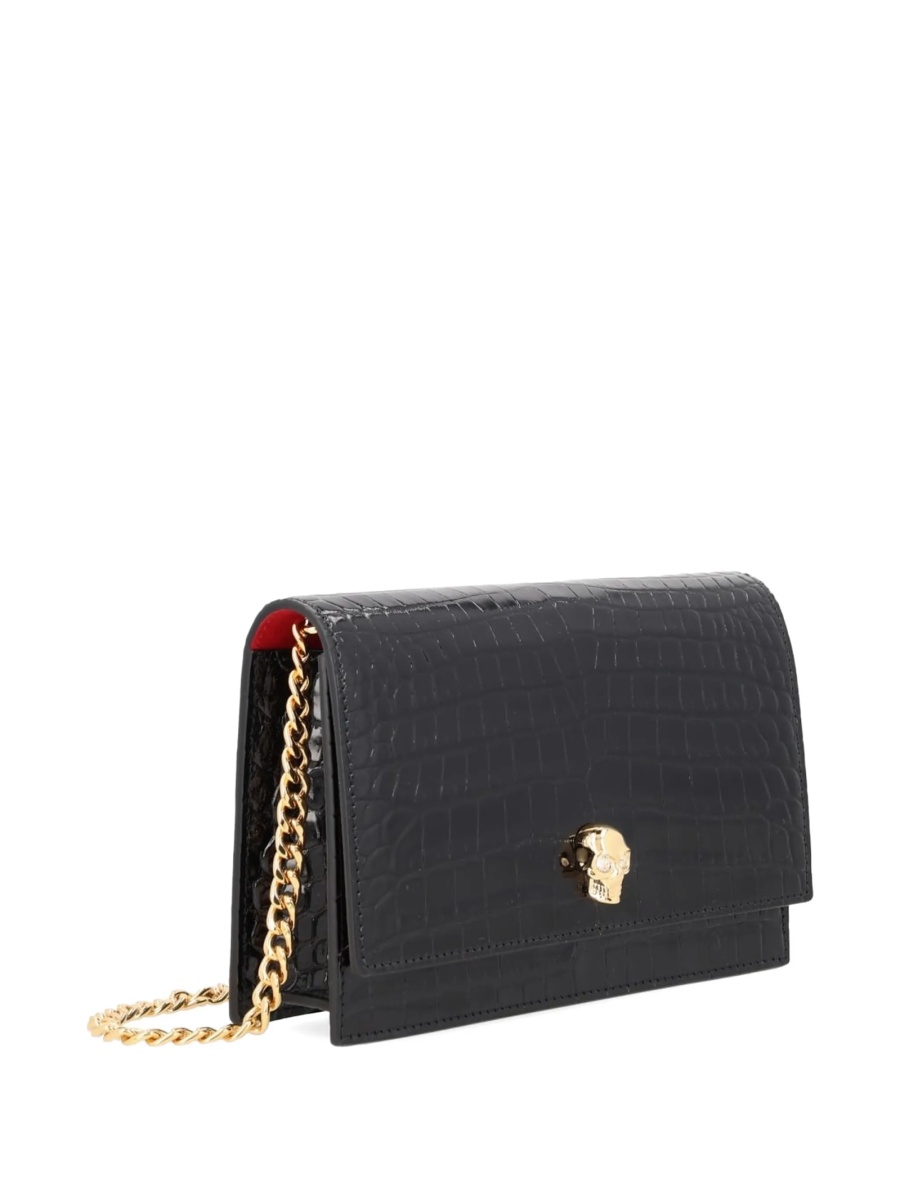 Geanta de umar Alexander McQueen neagra din piele - Img 3