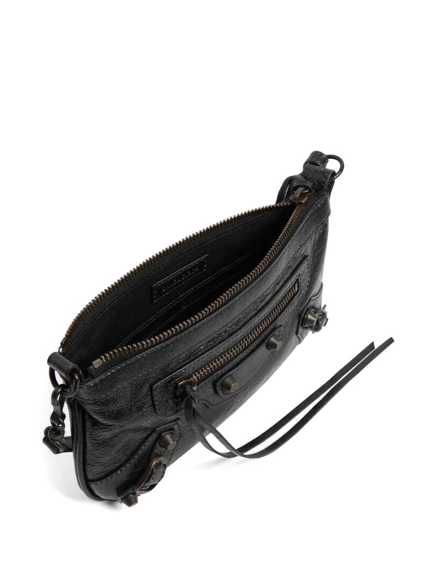Geanta de umar Balenciaga neagra din piele - Img 4