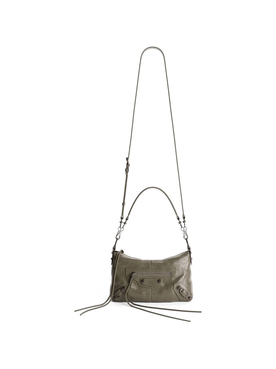 Geanta de umar Balenciaga verde din piele - Img 4