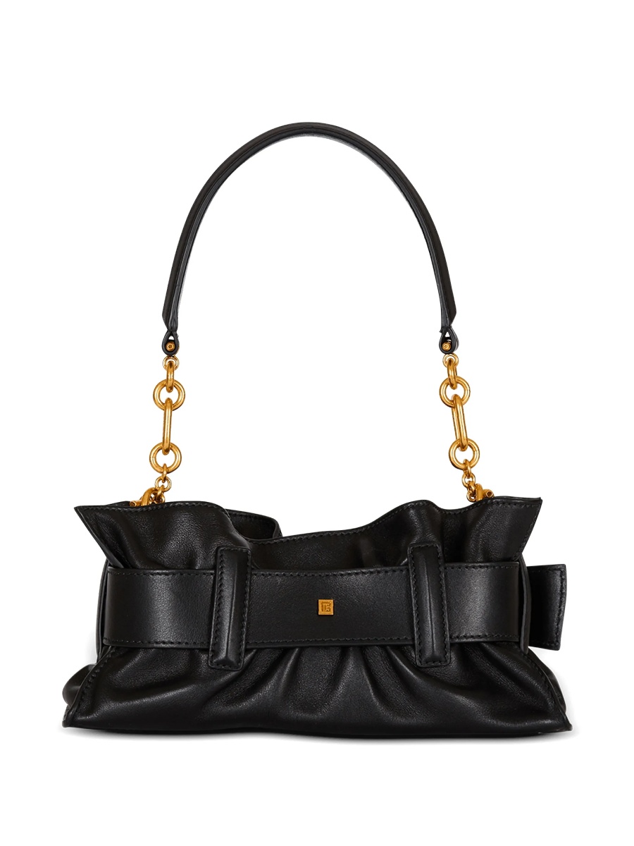 Geanta de umar Balmain neagra din piele - Img 3