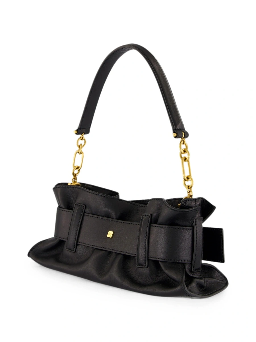 Geanta de umar Balmain neagra din piele - Img 2