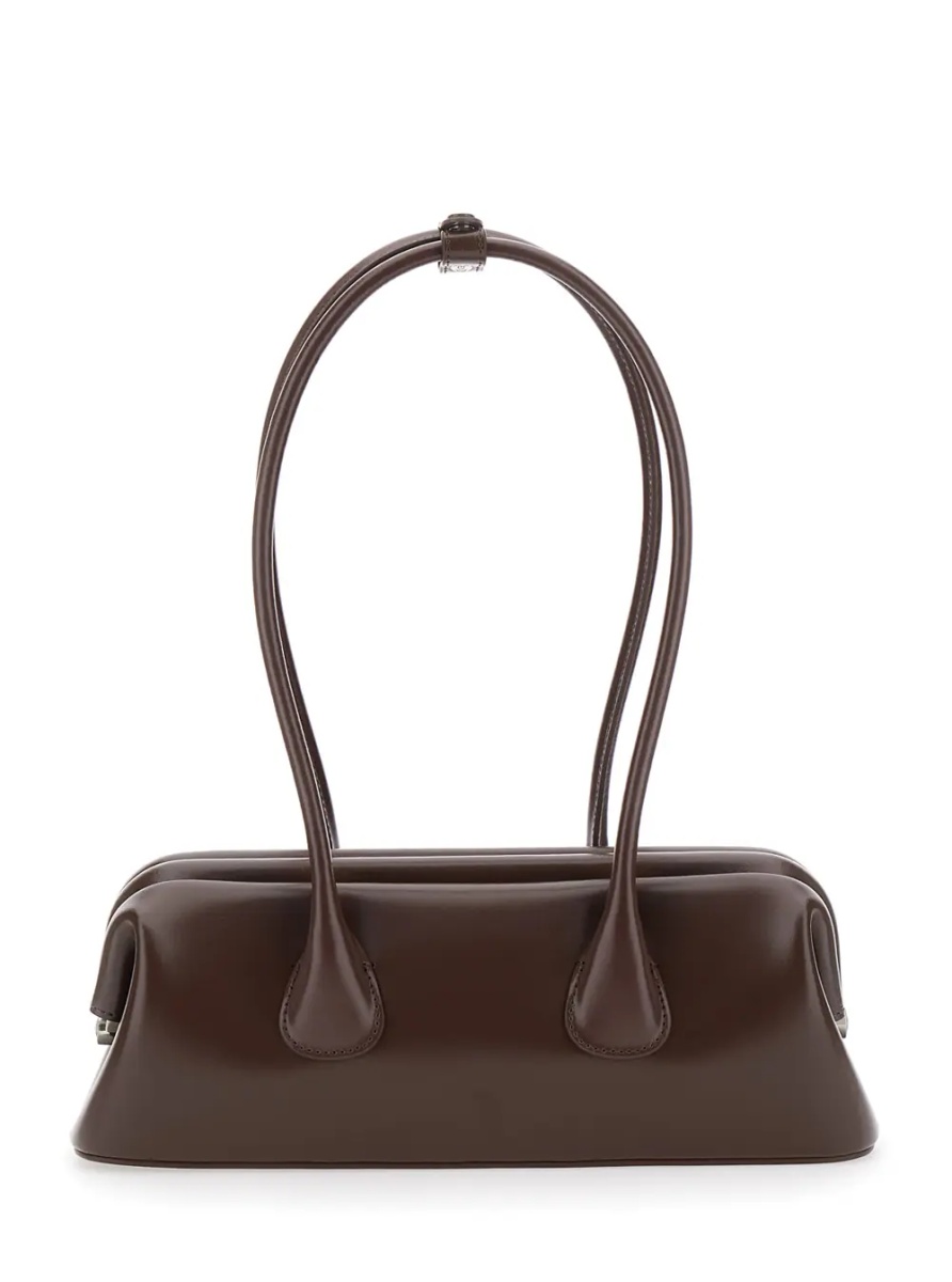 Geanta de umar BOATWIDE MINI shoulder bag in leather and brown color unisex - Img 4