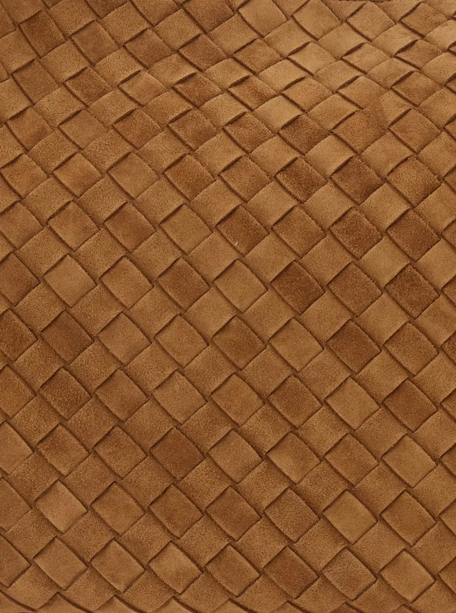 Geanta de umar Bottega Veneta maro din piele 'Campana' - Img 3