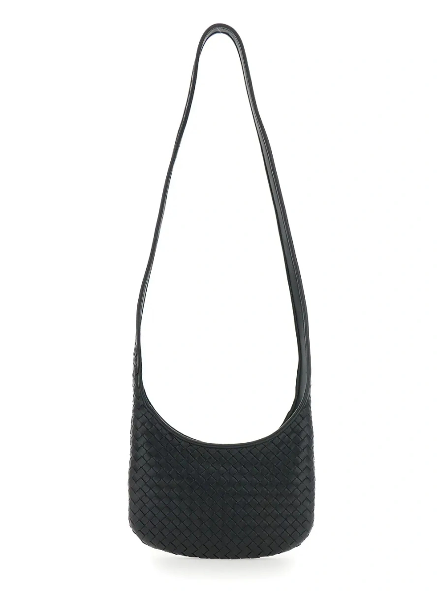 Geanta de umar Bottega Veneta neagra din piele 'Veneto' - Img 3