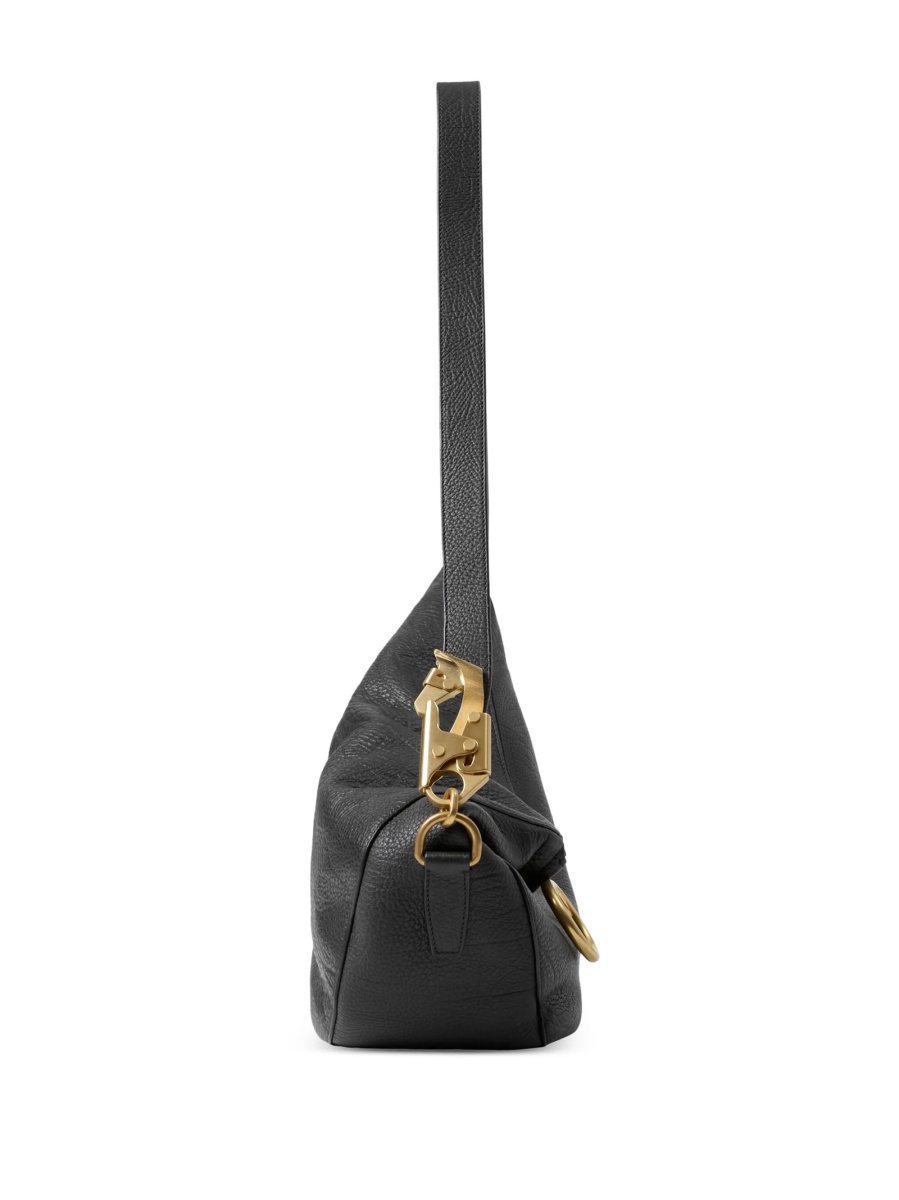 Geanta de umar Burberry neagra din piele - Img 3