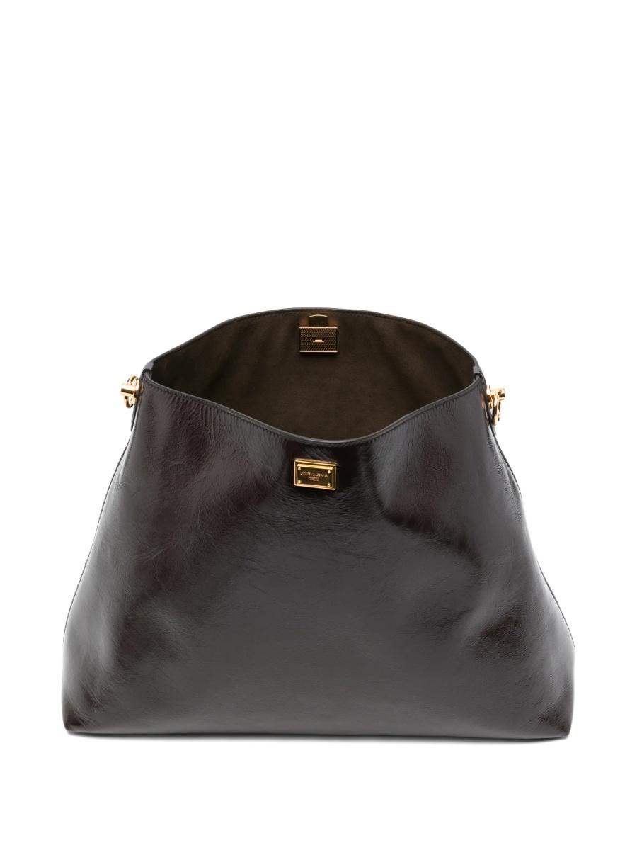 Geanta de umar Dolce &amp; Gabbana maro din piele - Img 5