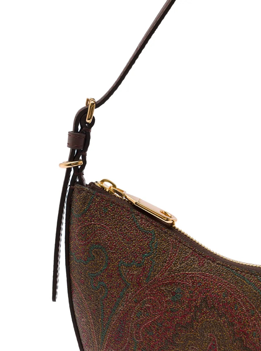 Geanta de umar Etro Essential Hobo Bag in Brown with Leather and Fabric, Unisex - Img 5
