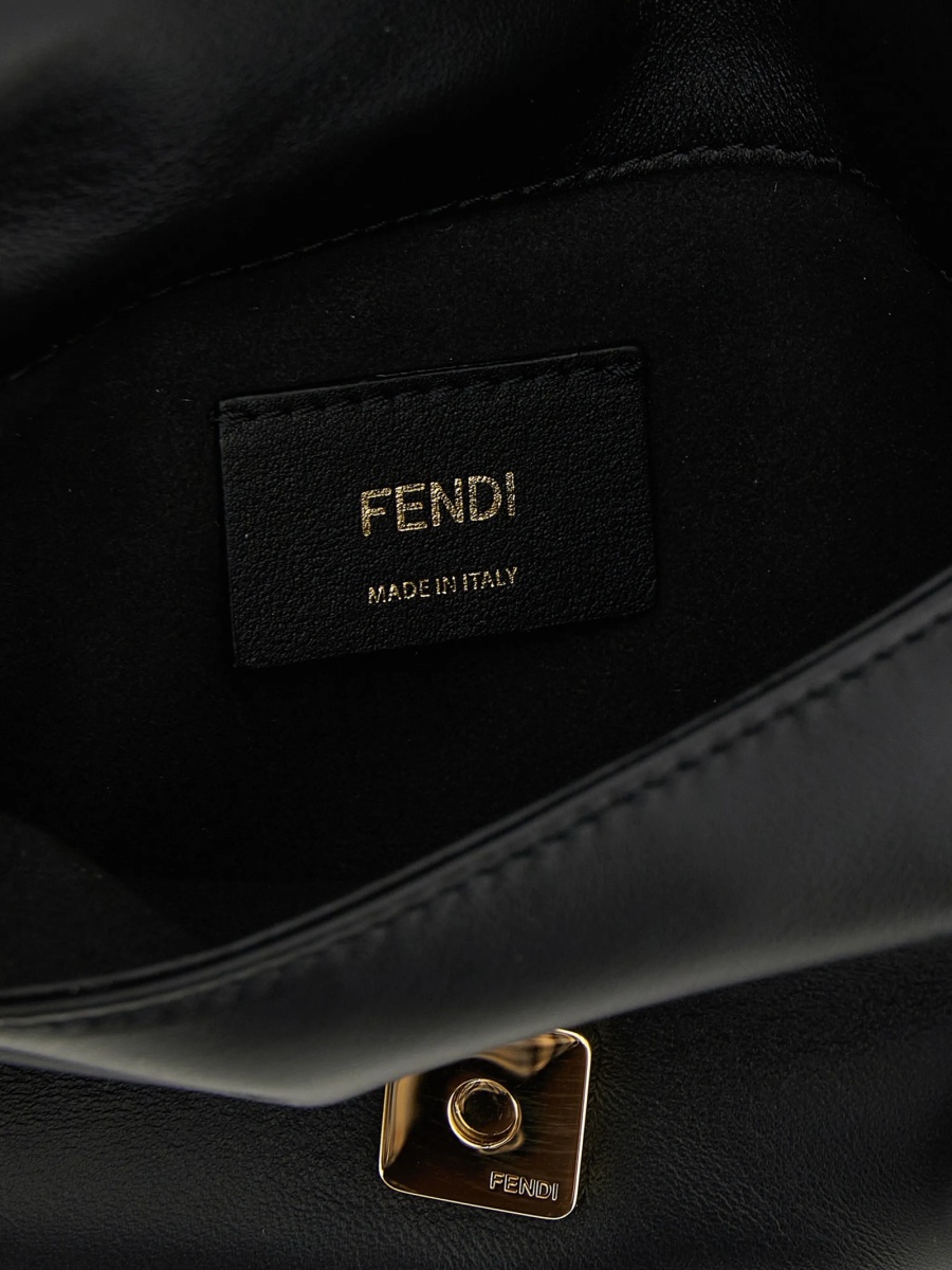 Geanta de umar Fendi neagra din piele - Img 4