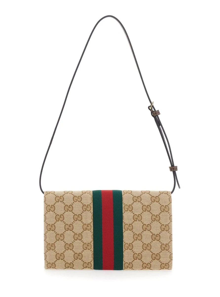 Geanta de umar Gucci bej din canvas GG - Img 2