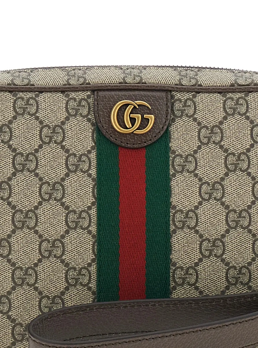 Geanta de umar Gucci 'Ophidia' bej din canvas GG si piele - Img 3