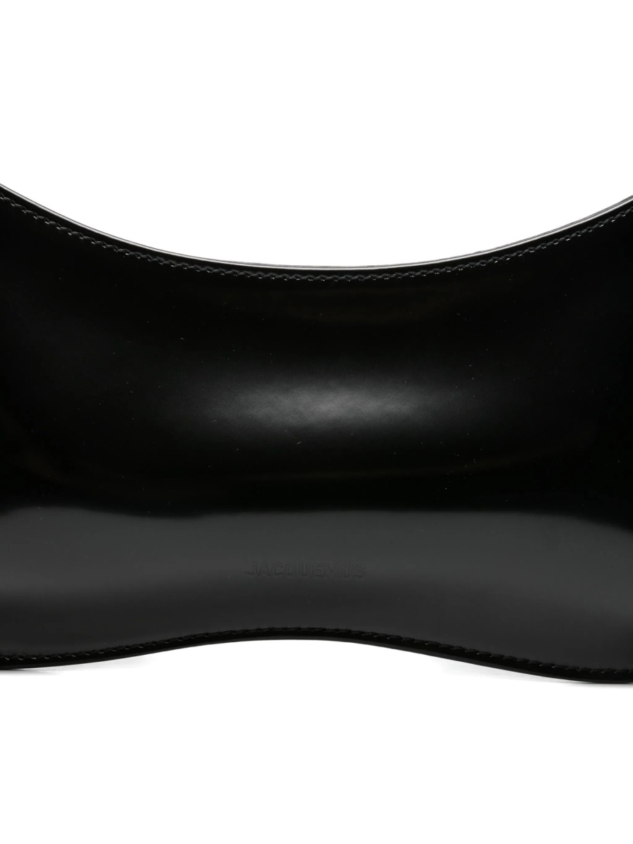 Geanta de umar JACQUEMUS Bisou neagra din piele - Img 4