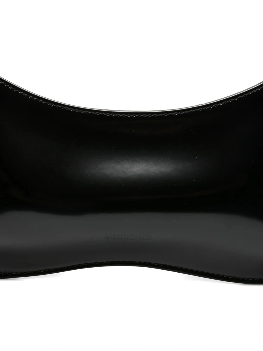 Geanta de umar JACQUEMUS Bisou neagra din piele - Img 4