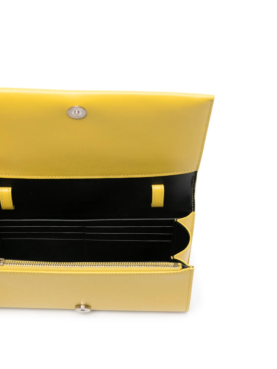 Geanta de umar Jil Sander galbena din piele - Img 5