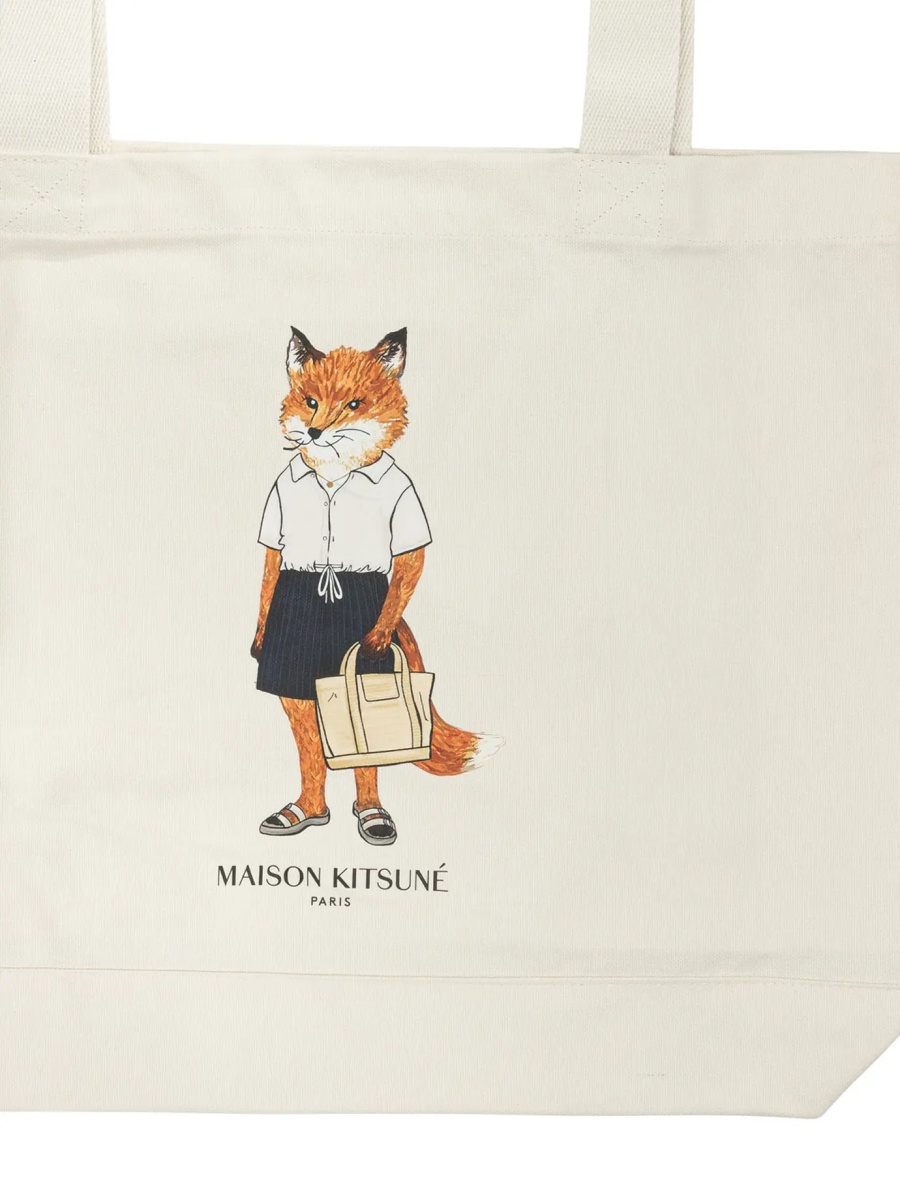 Geanta de umar MAISON KITSUNÉ "Dressed Fox" large shoulder bag - Img 3