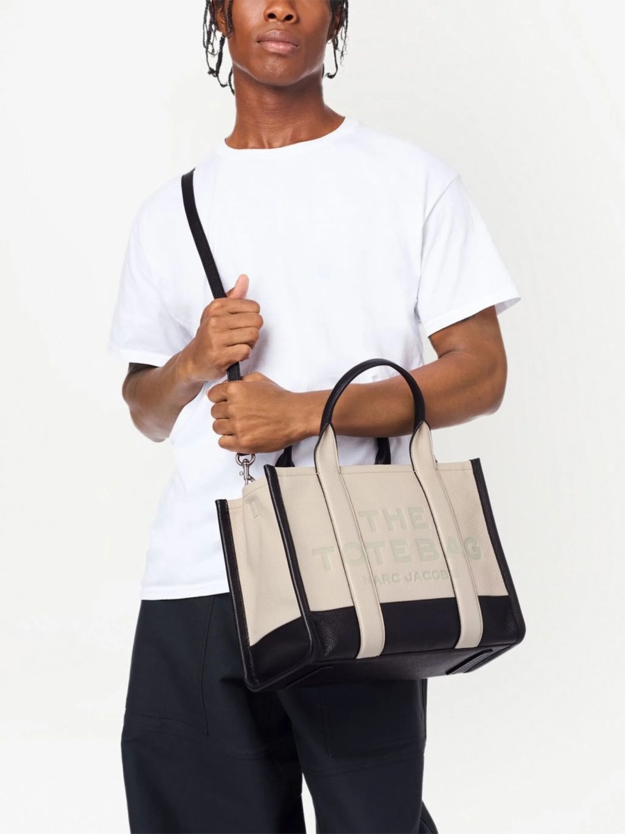 Geanta de umar Marc Jacobs alba din piele - Img 2