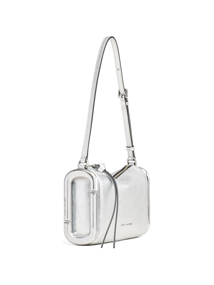 Geanta de umar Marc Jacobs argintie din piele - Img 4