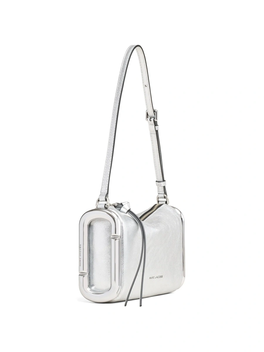 Geanta de umar Marc Jacobs argintie din piele - Img 4