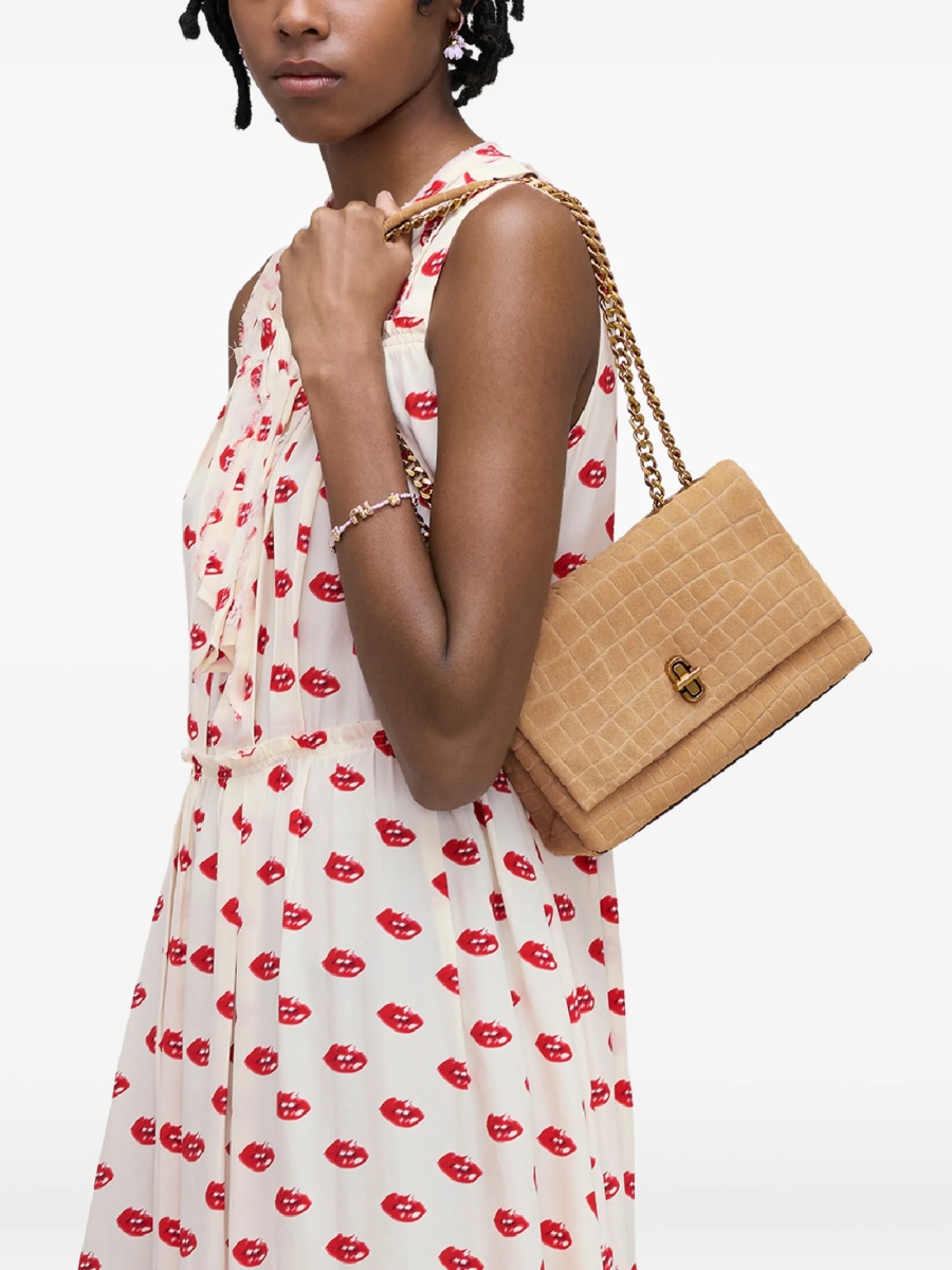 Geanta de umar Marc Jacobs maro din piele intoarsa - Img 3