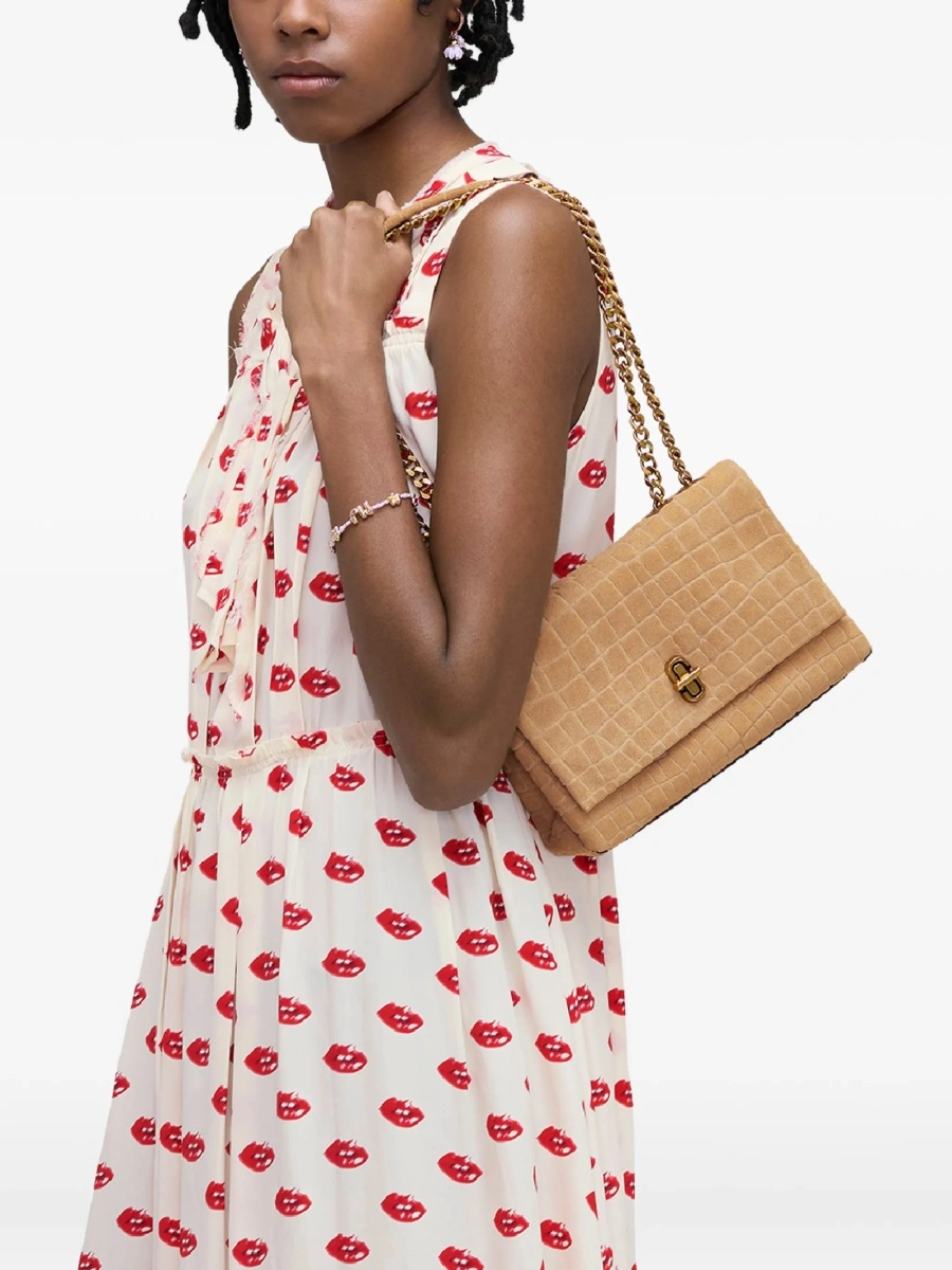 Geanta de umar Marc Jacobs maro din piele intoarsa - Img 3