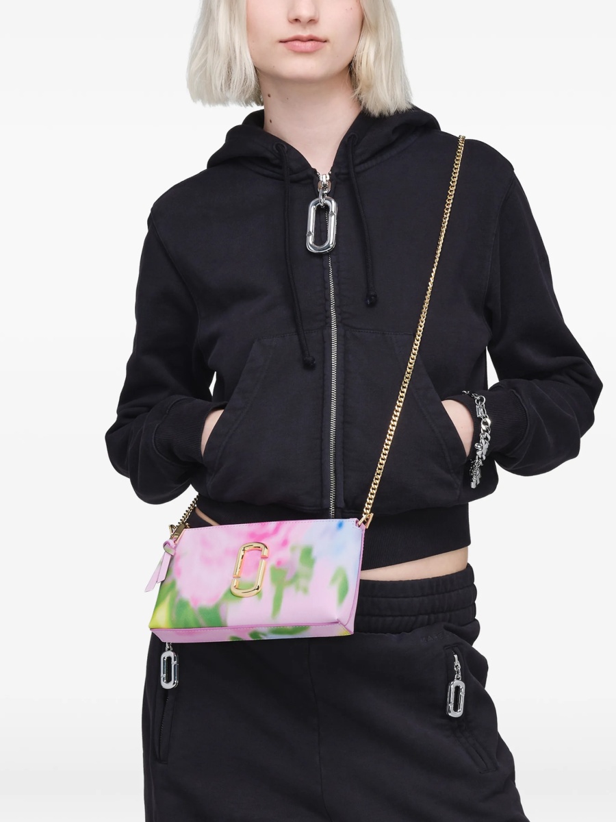 Geanta de umar Marc Jacobs snapshot roz din piele si poliuretan - Img 2