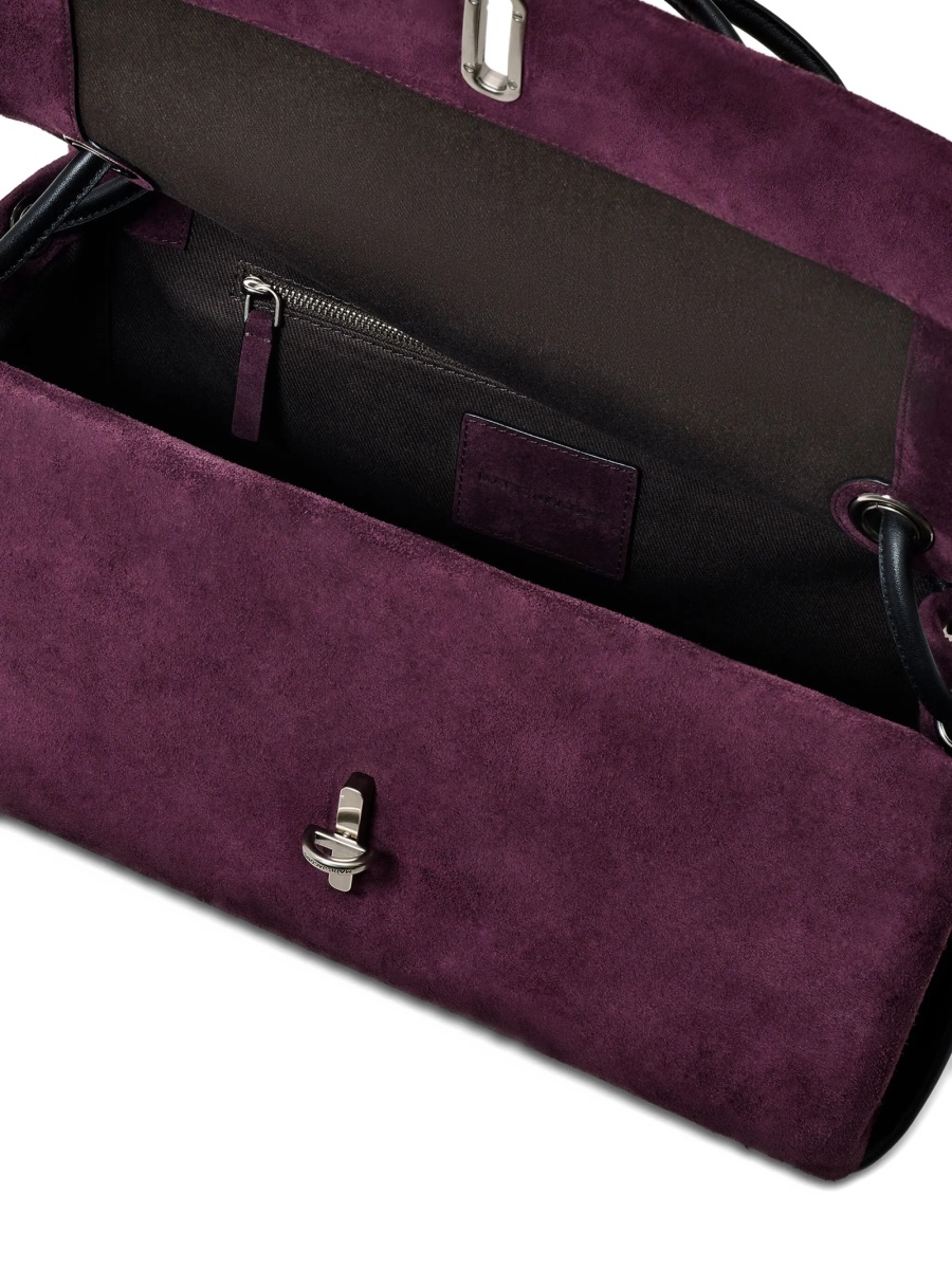 Geanta de umar Marc Jacobs violet din piele intoarsa - Img 4