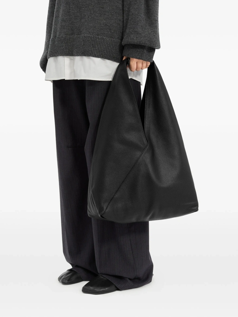 Geanta de umar MM6 Maison Margiela neagra din piele si zamak - Img 2