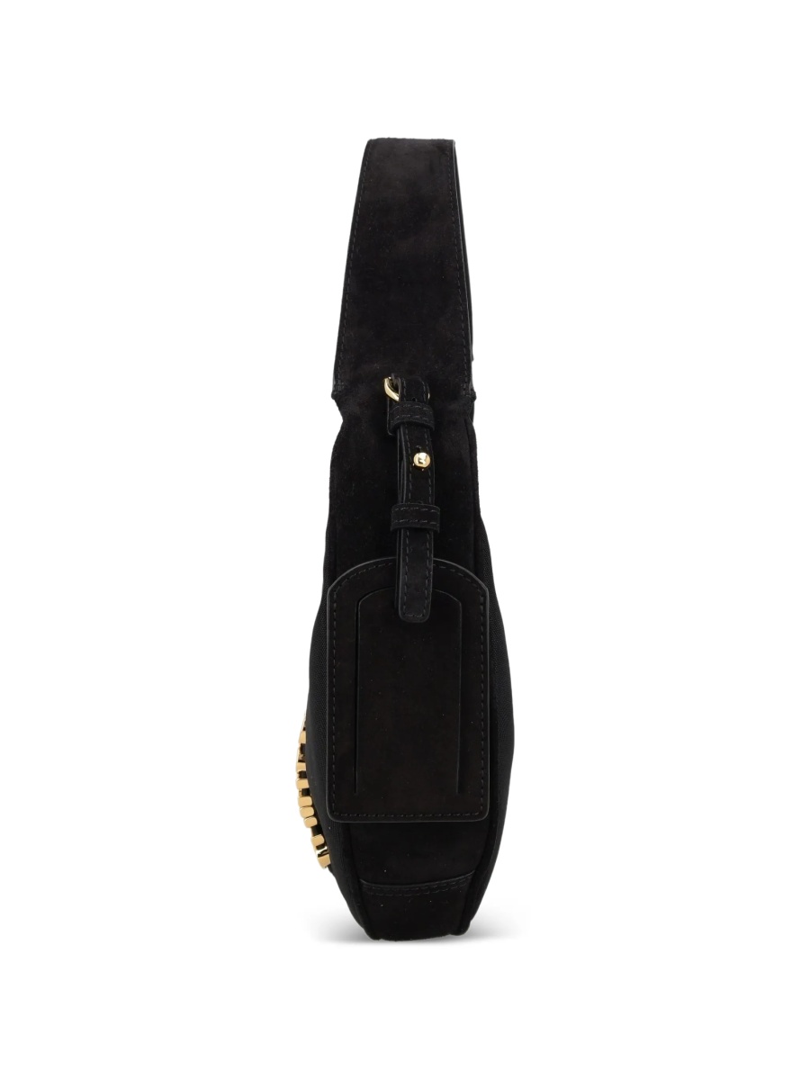 Geanta de umar Moschino neagra din material textil - Img 4