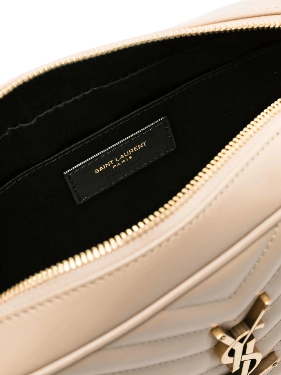 Geanta de umar Saint Laurent bej din piele 'Lou' - Img 7