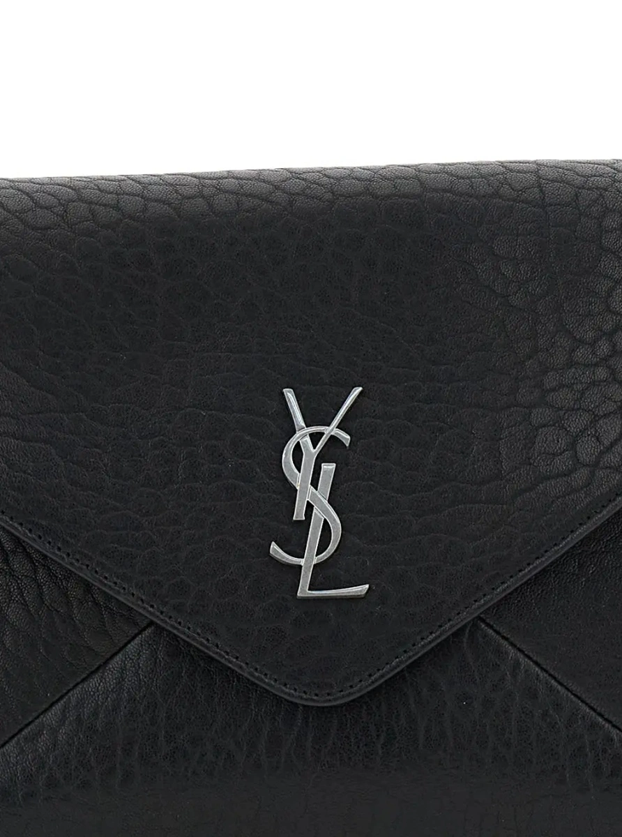 Geanta de umar Saint Laurent neagra din piele - Img 3