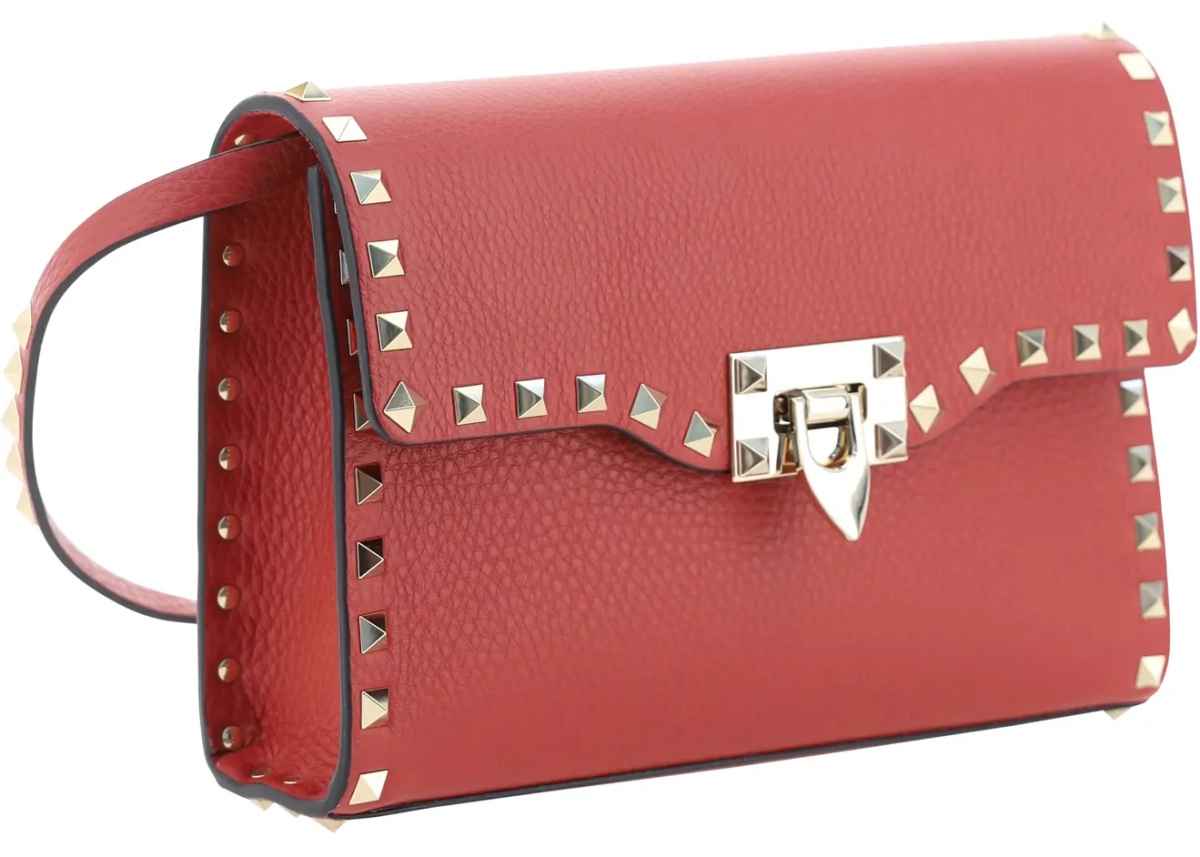 Geanta de umar Small Rockstud grained calfskin Shoulder Bag - Img 2