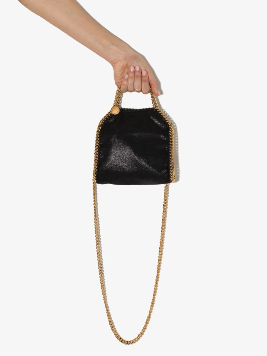 Geanta de umar Stella McCartney falabella neagra din material textil - Img 4