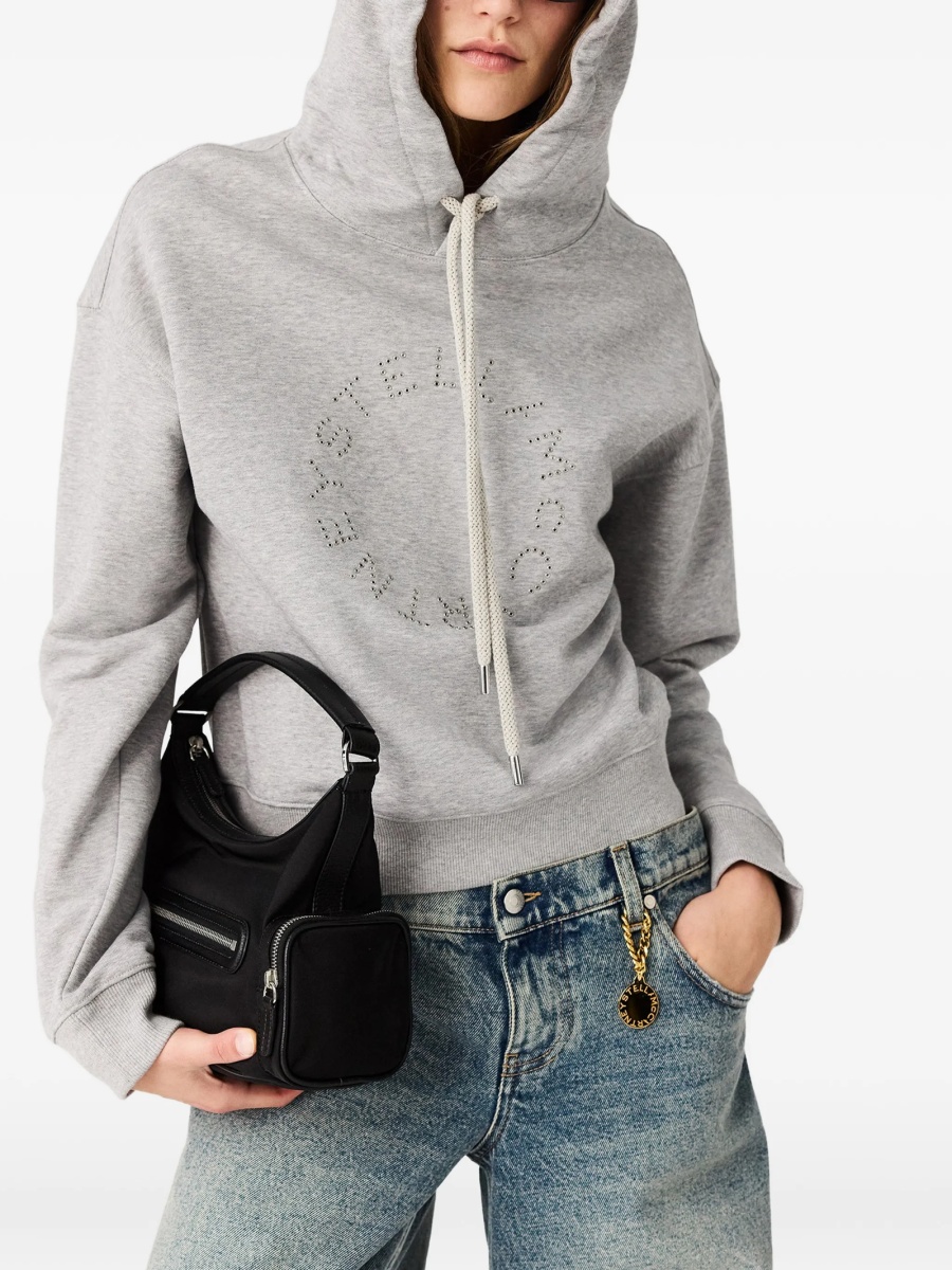 Geanta de umar Stella McCartney neagra din poliamida - Img 2
