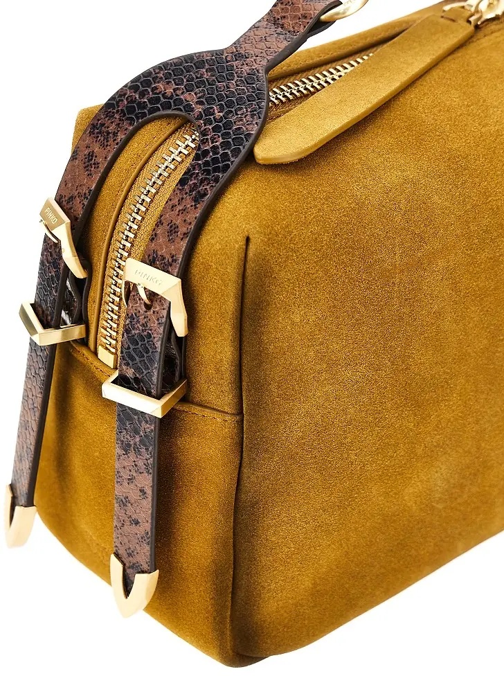 Geanta de umar Suede leather medium 'Keeper' shoulder bag - Img 4