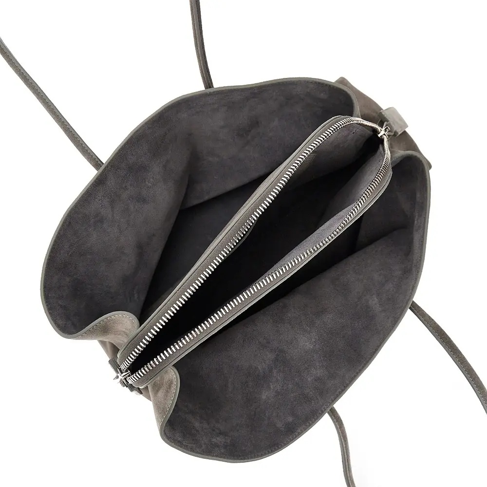 Geanta de umar Suede leather medium 'La Passeggiata' bag - Img 3
