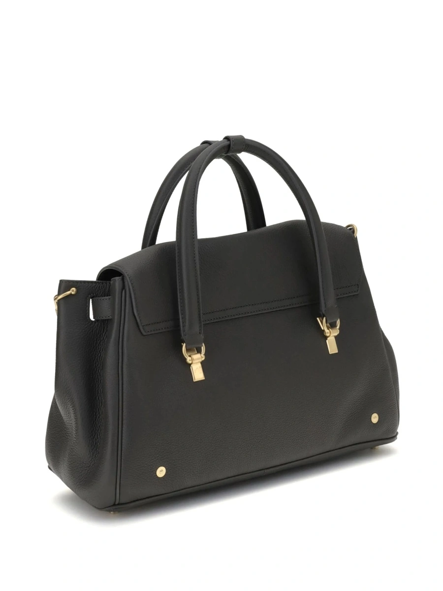 Geanta de umar Thom Browne neagra din piele - Img 4