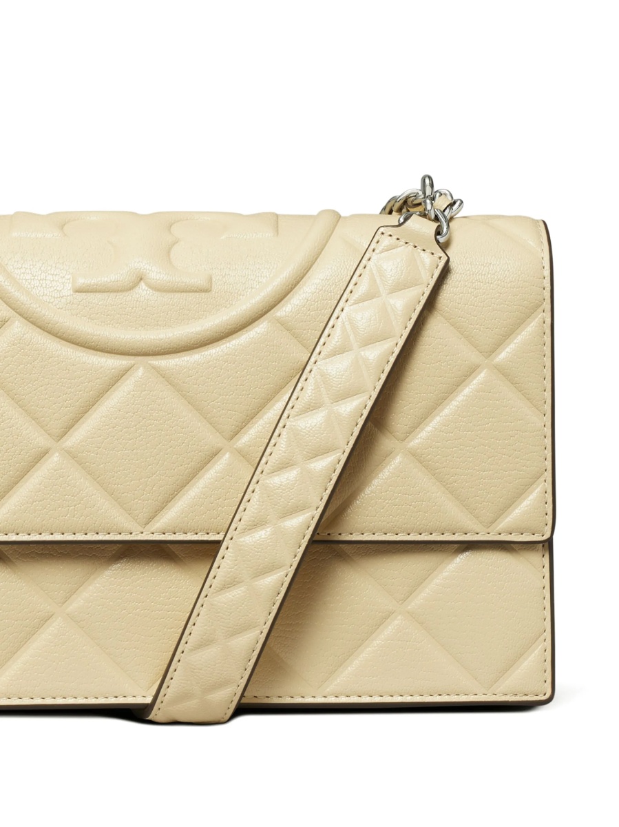 Geanta de umar Tory Burch fleming neutra din piele - Img 5