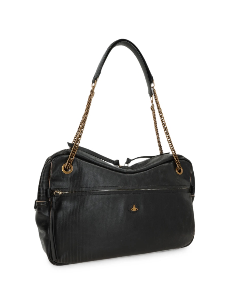 Geanta de umar Vivienne Westwood neagra din piele - Img 3