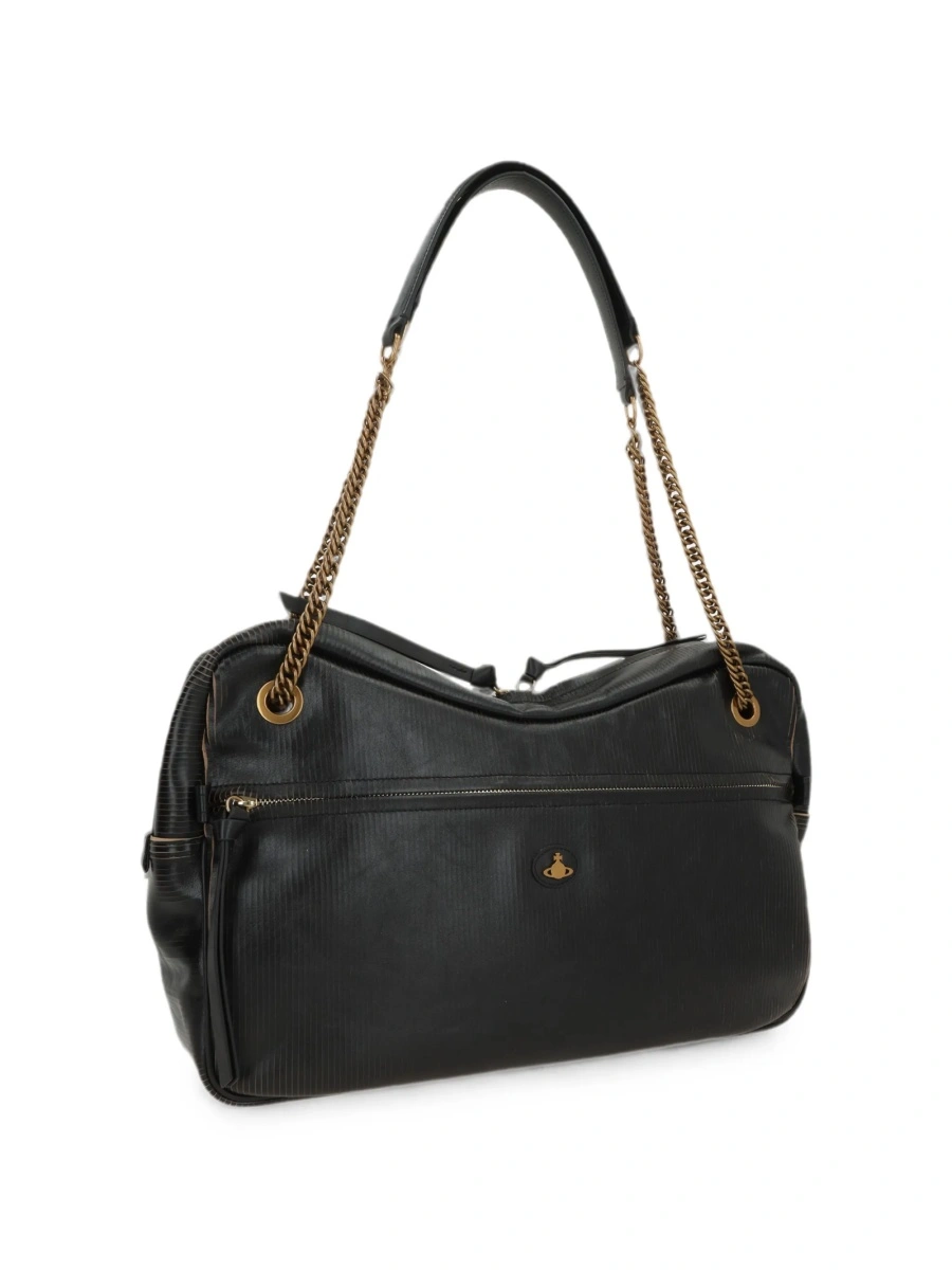 Geanta de umar Vivienne Westwood neagra din piele - Img 3