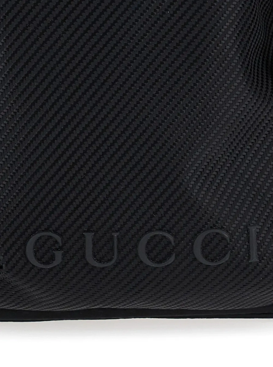 Geanta de voiaj Gucci neagra din tesatura tehnica - Img 3