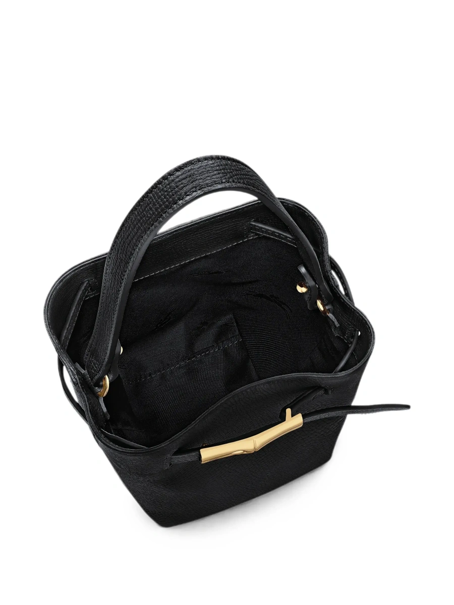 Geanta mini Longchamp neagra din piele - Img 8