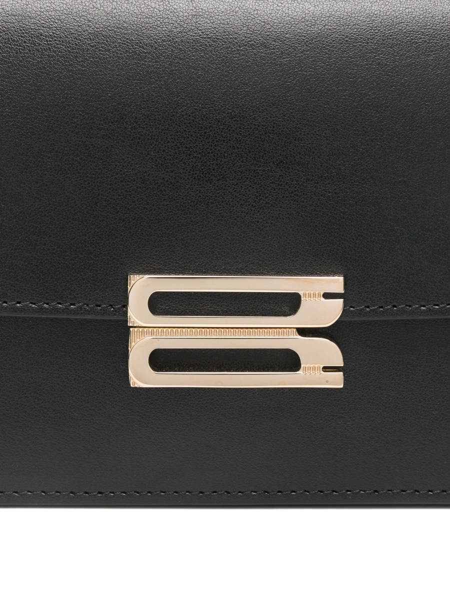 Geanta mini Victoria Beckham neagra din piele - Img 4