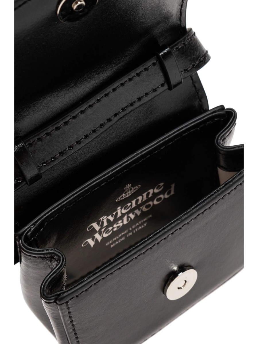 Geanta mini Vivienne Westwood neagra din piele - Img 5