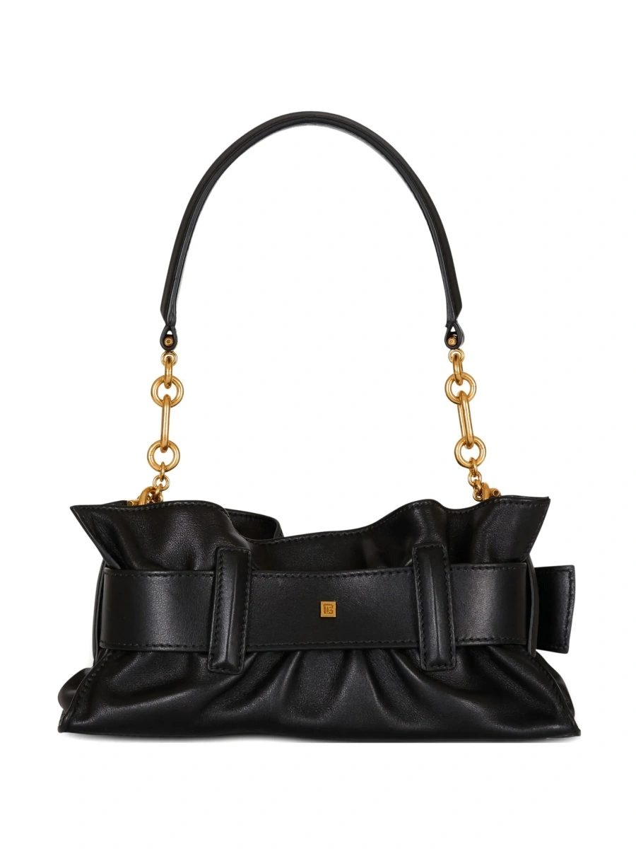 Geanta plic Balmain neagra din piele - Img 2